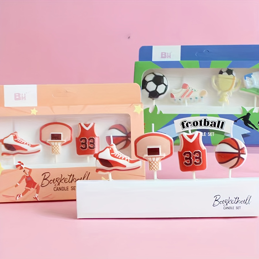 Candle Surprise - 4-Pack Creative Basketball & Football Candle