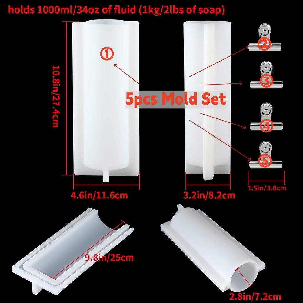 Big Cylinder Tube Soap Mold wi - đánh giá và giá Candle Supplies Storage