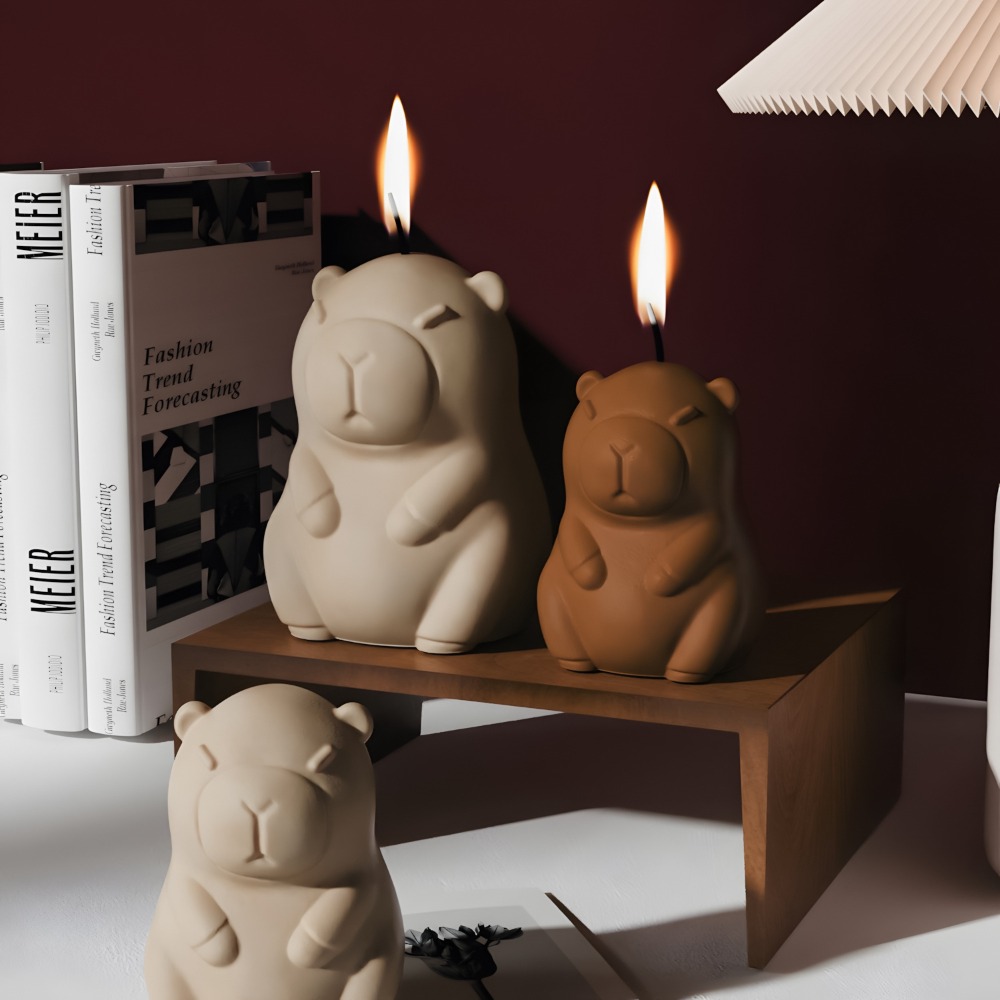 Standing Capybara Scent Candle - đánh giá và giá Candle Supplies Storage