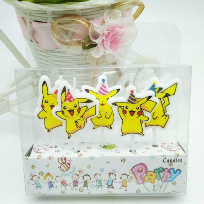 5pcs/lot Pokemon Birthday Cake - đánh giá và giá Candle Surprise