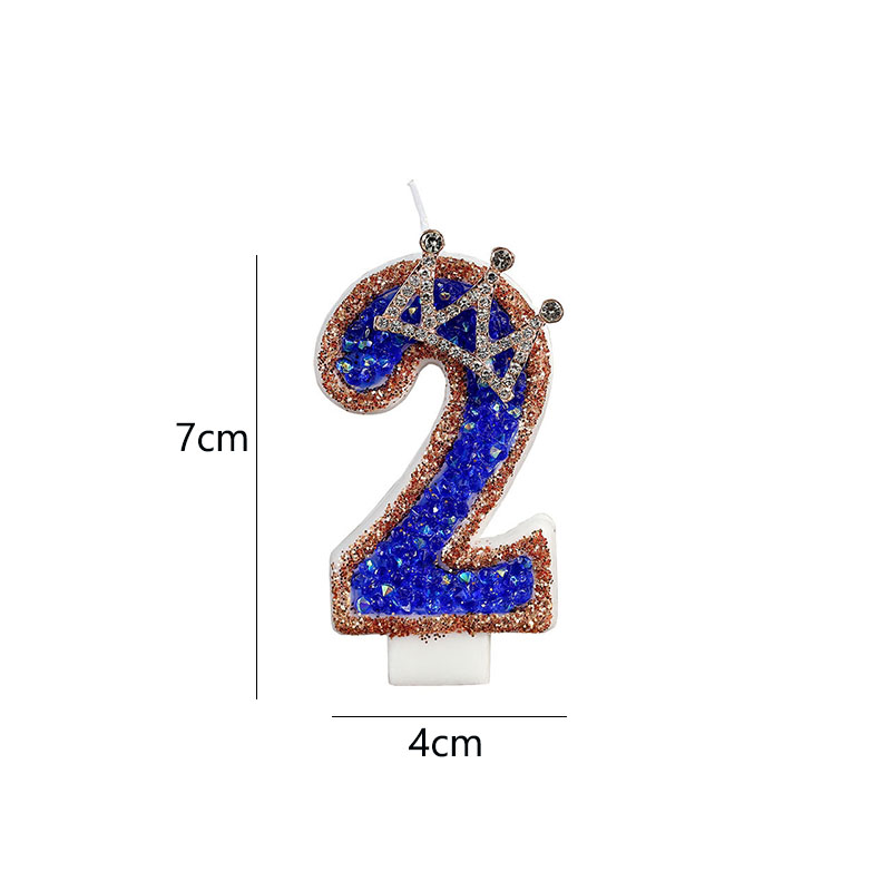 Blue Birthday Numbers Candles  - đánh giá và giá Luxury Candle Supplies Usa