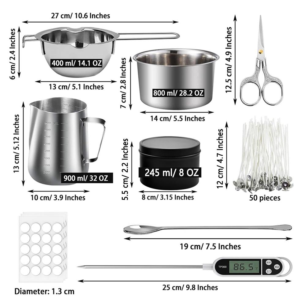 Glintmos DIY Candle Making Kit - đánh giá và giá Wax Melting Pot