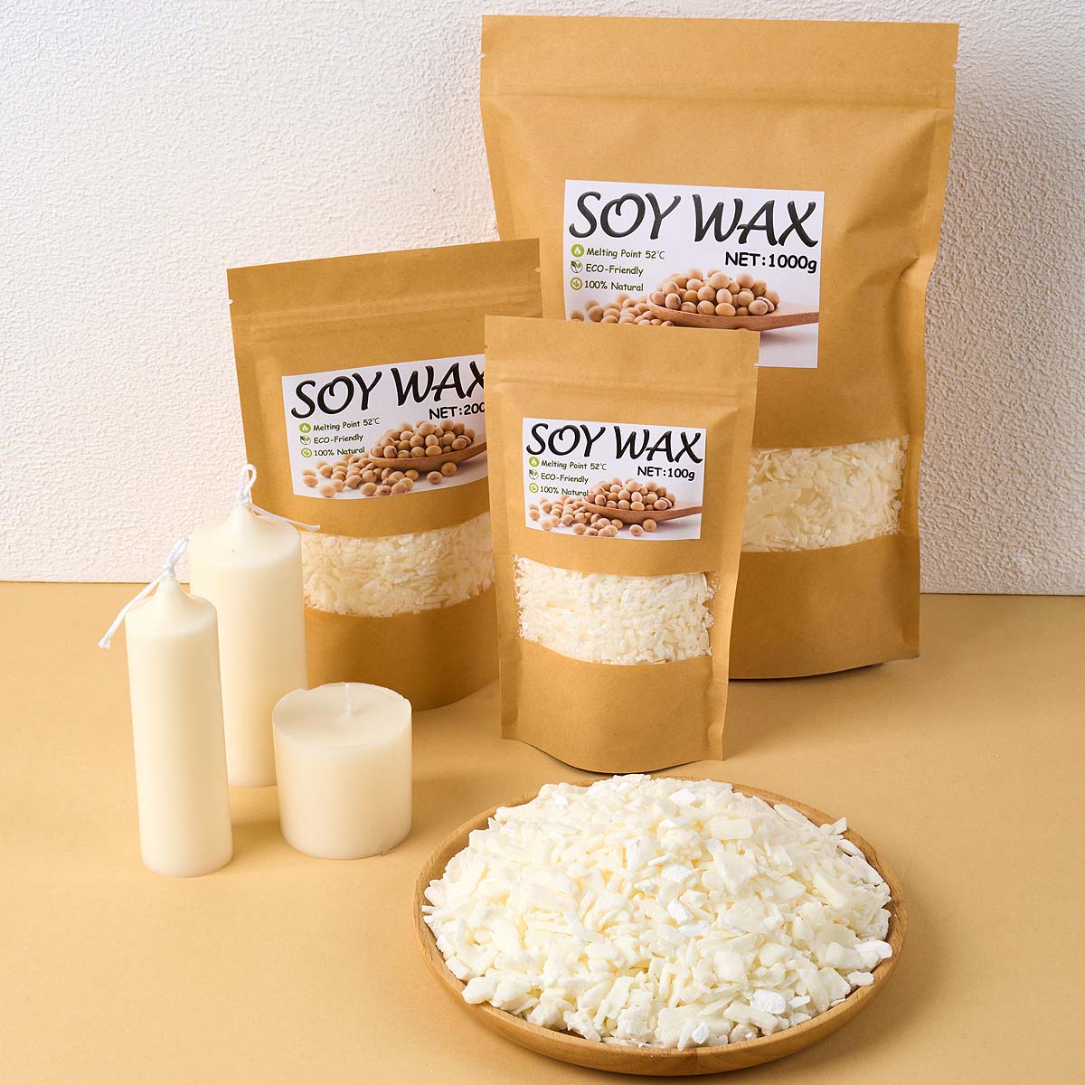 1 Pounds Pure White Soy Wax Fo - đánh giá và giá Candle Supplies Storage