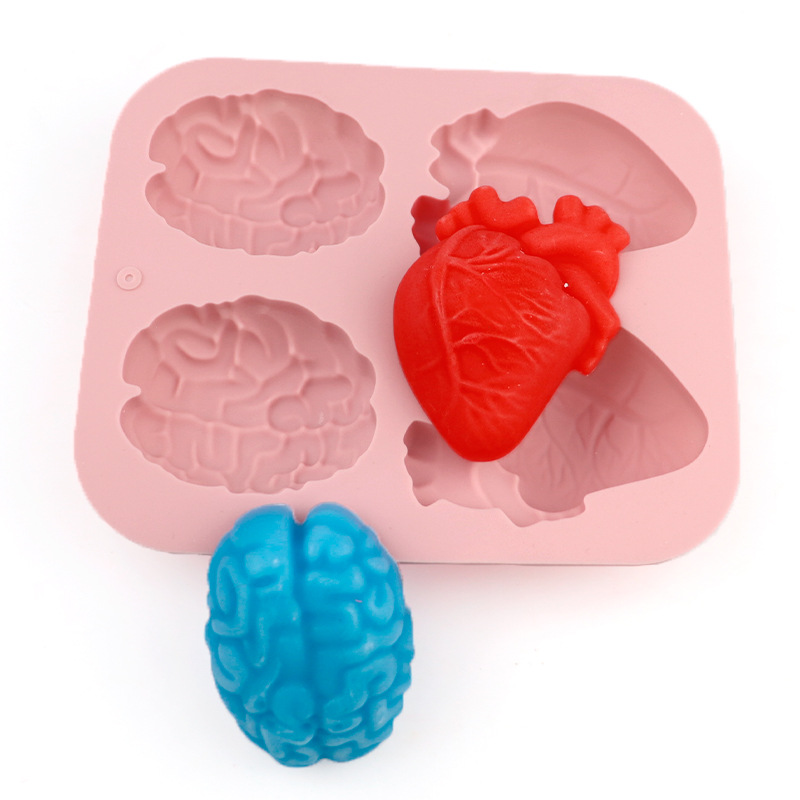 Human Brain And Heart Silicone - đánh giá và giá Candle Supplies Storage
