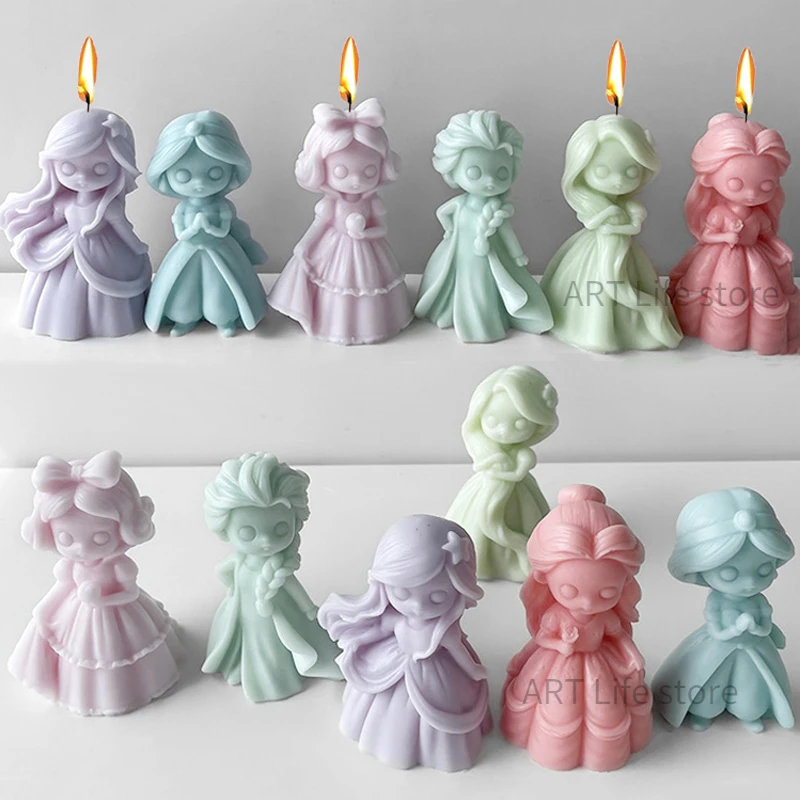 6 Princess Doll Silicone Candl - đánh giá và giá Candle Supplies Storage