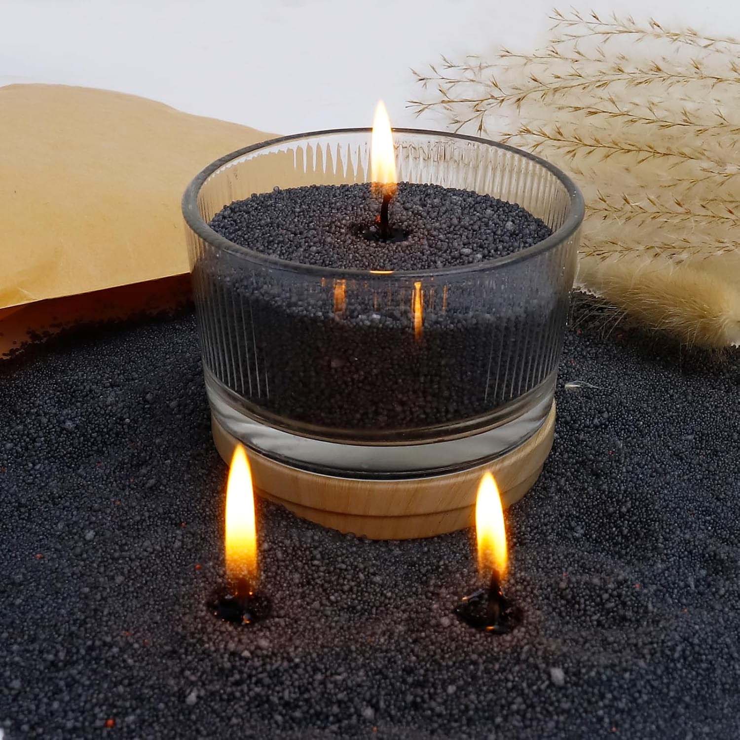 Black Candle Sand with Wick, 2 - đánh giá và giá Candle Supplies Storage