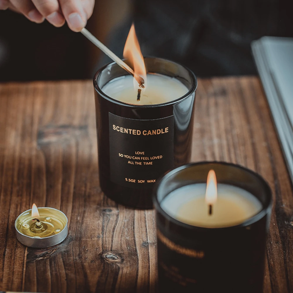 Luxury Glass Candle Jar Black  - đánh giá và giá Luxury Candle Supplies Usa